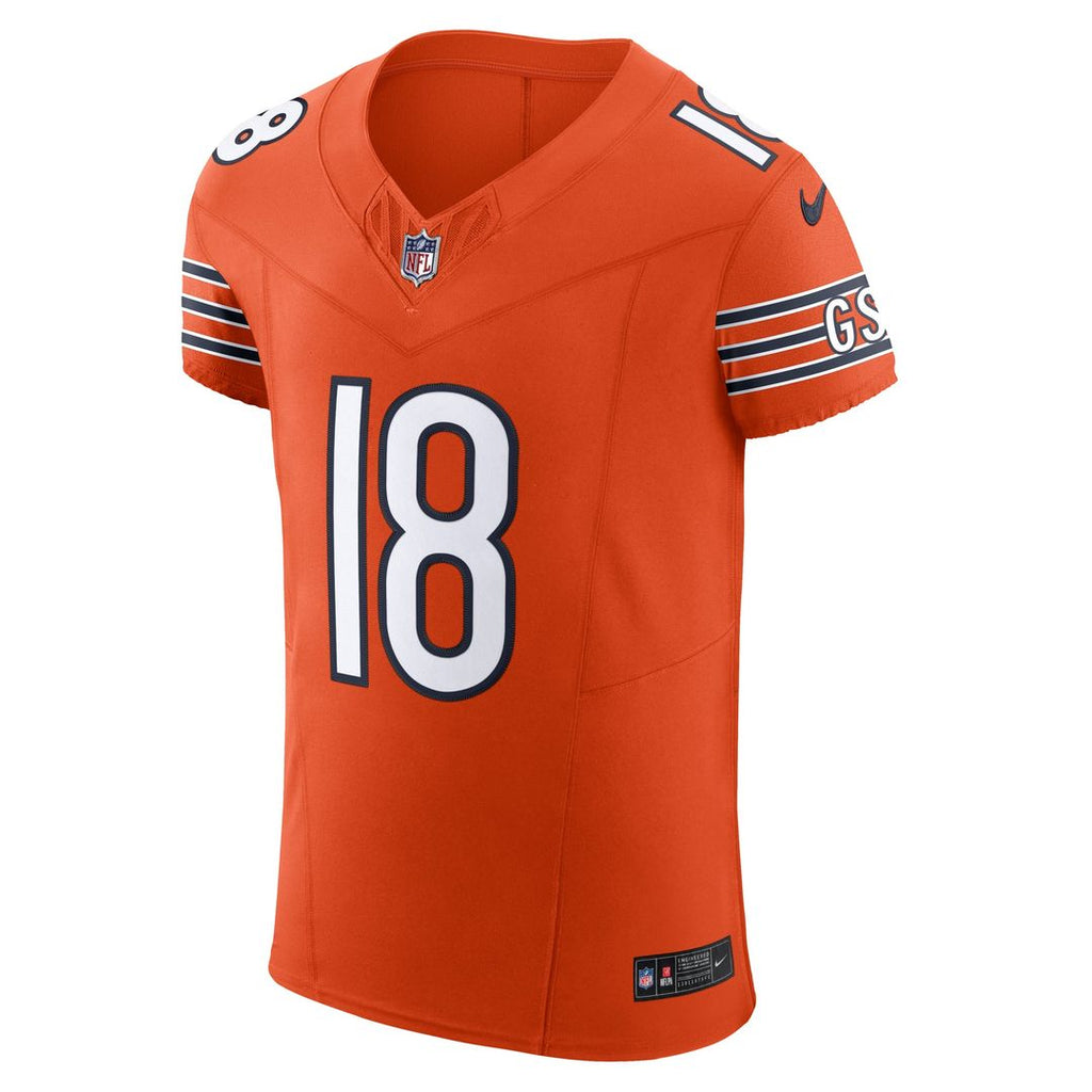 Men's Nike Chicago Bears Caleb Williams Orange Alternate Vapor F.U.S.E. Elite NFL Jersey