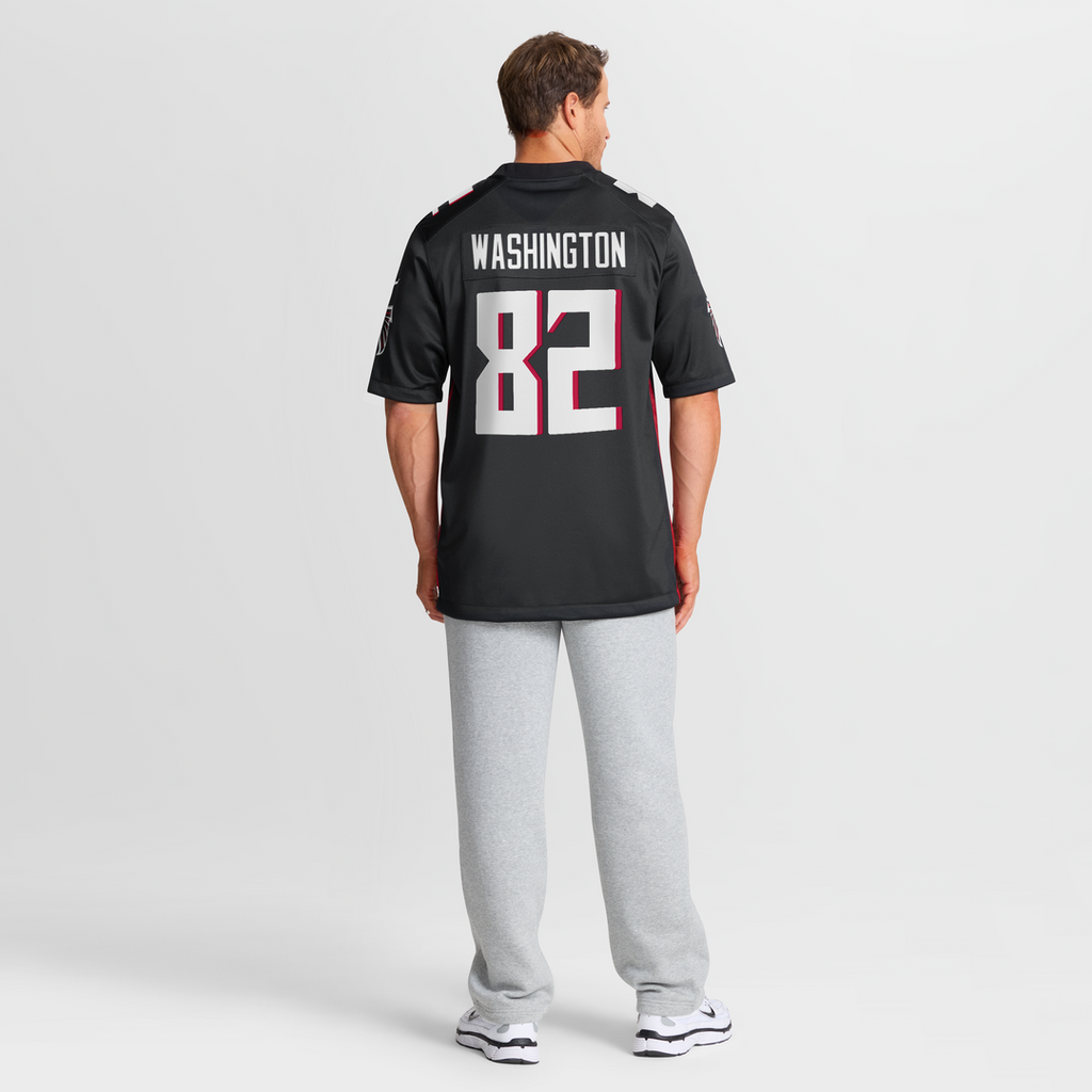 Men's Nike Atlanta Falcons Casey Washington Black Team Game NFL Jersey
