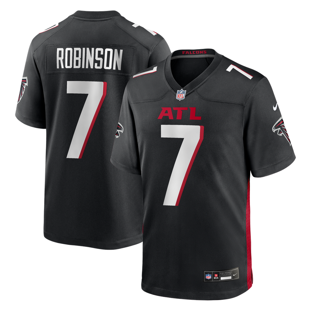 Men's Nike Atlanta Falcons Bijan Robinson Black Game NFL Jersey