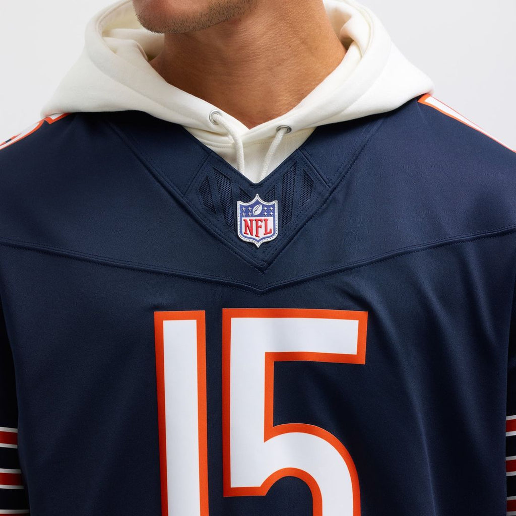 Men's Nike Chicago Bears Rome Odunze Navy Vapor F.U.S.E. Limited NFL Jersey