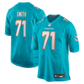 Men's Nike Miami Dolphins Kion Smith Aqua Game NFL Jersey