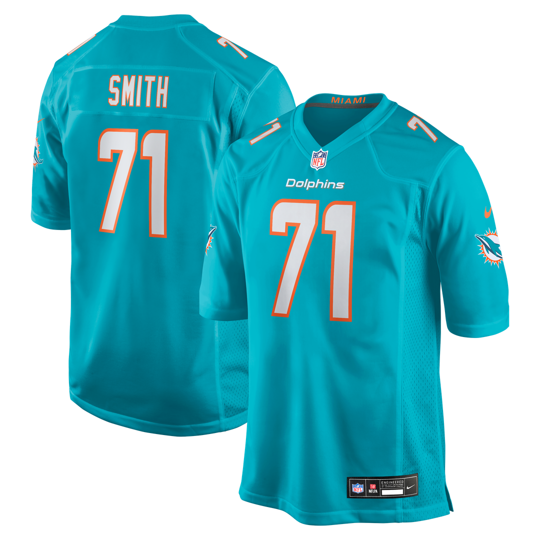 Men's Nike Miami Dolphins Kion Smith Aqua Game NFL Jersey