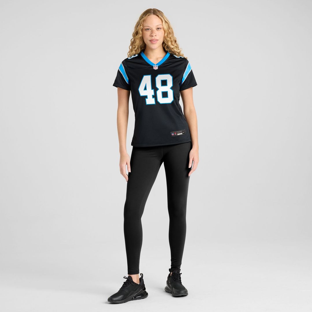 Women's Nike Carolina Panthers Thomas Incoom Black Team Game NFL Jersey