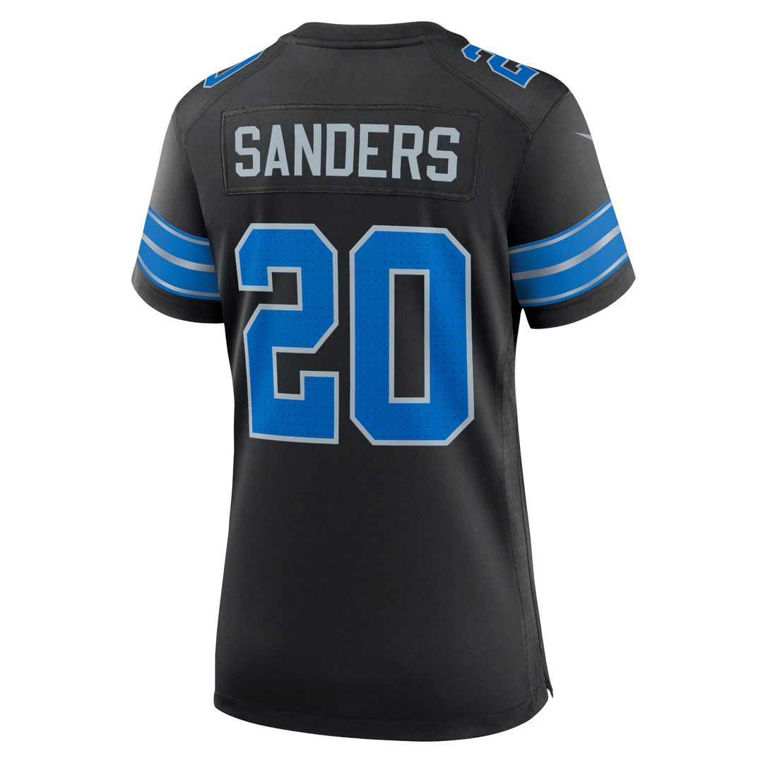 Women's Nike Detroit Lions Barry Sanders Black 2nd Alternate Retired Player Game NFL Jersey