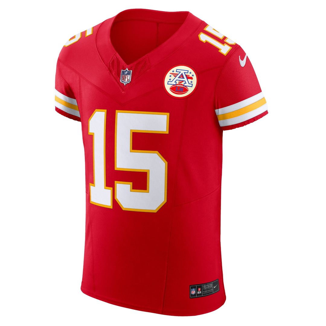 Men's Nike Kansas City Chiefs Patrick Mahomes Red Vapor F.U.S.E. Elite NFL Jersey