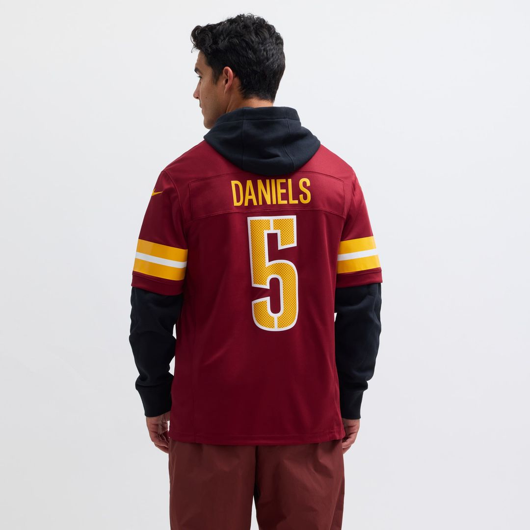Men's Nike Washington Commanders Jayden Daniels Burgundy Vapor F.U.S.E. Limited NFL Jersey