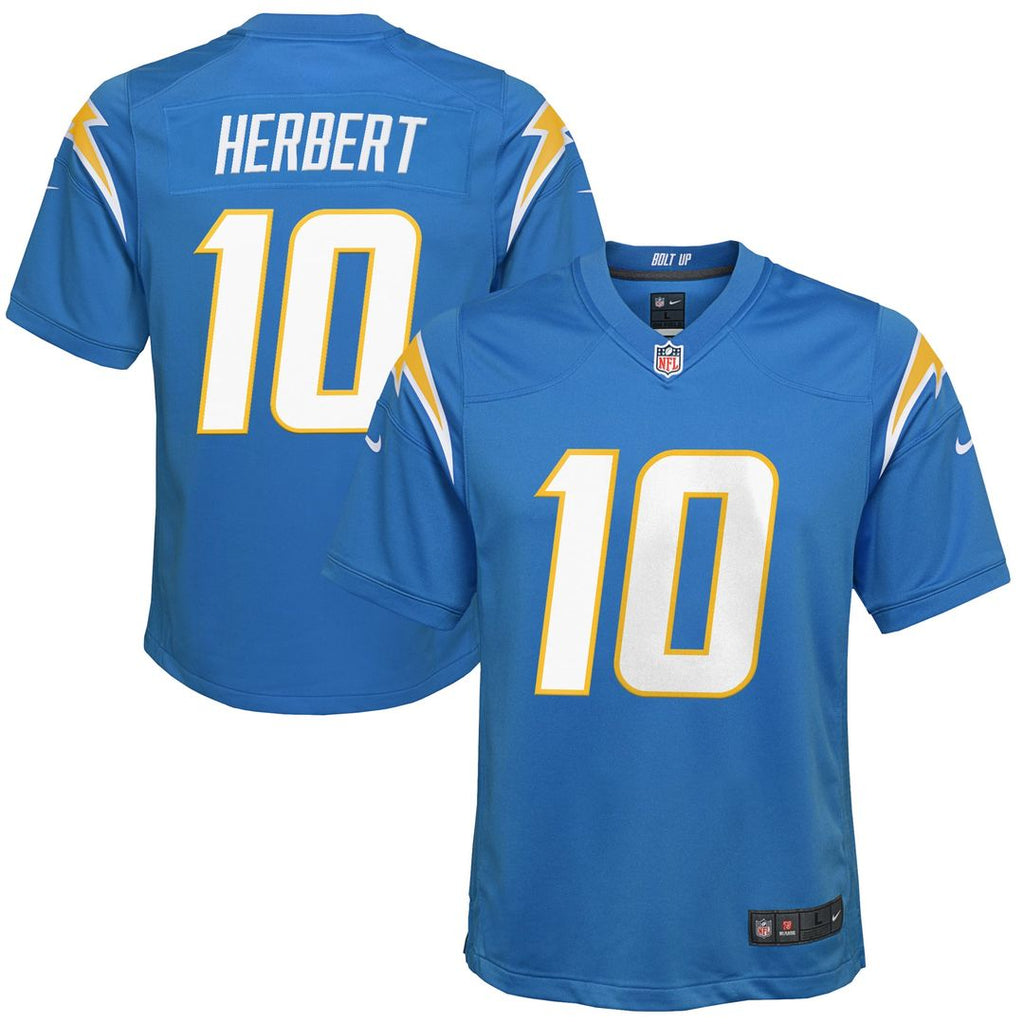 Youth Nike Los Angeles Chargers Justin Herbert Powder Blue Game NFL Jersey
