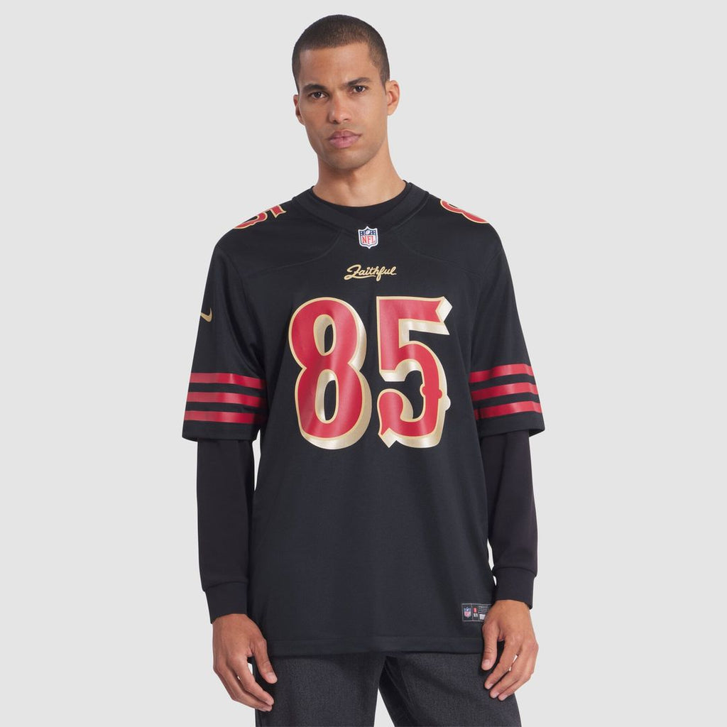 Men's Nike San Francisco 49ers George Kittle Black 2025 Rivalries Collection Game NFL Jersey