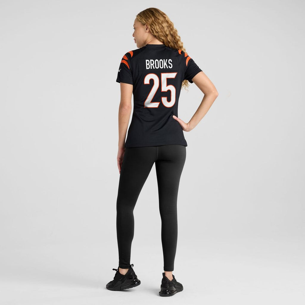 Women's Nike Cincinnati Bengals Tahj Brooks Black Team Game NFL Jersey