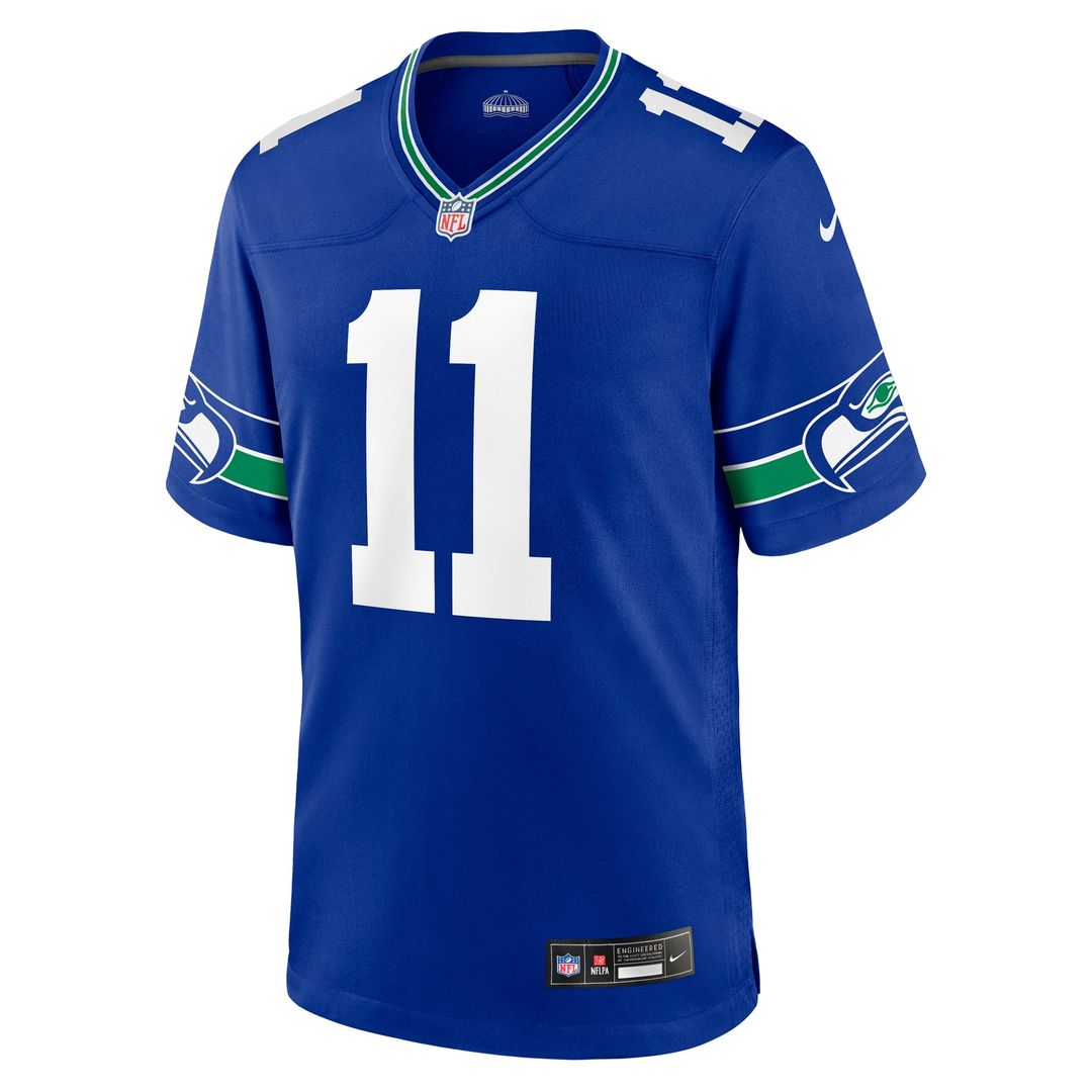 Men's Nike Seattle Seahawks Jaxon Smith-Njigba Royal Throwback Player Game NFL Jersey
