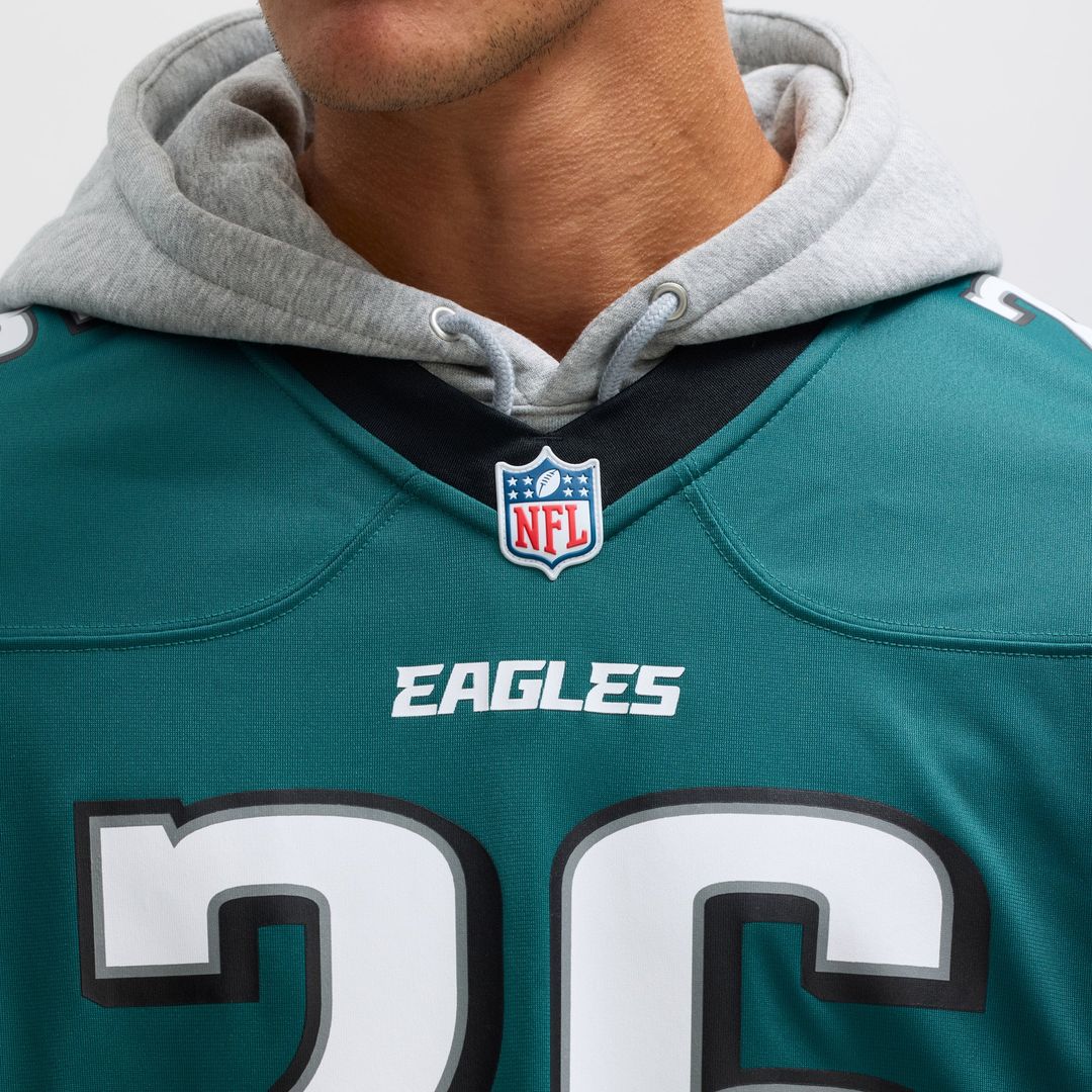 Men's Nike Philadelphia Eagles Saquon Barkley Midnight Green Game Player NFL Jersey