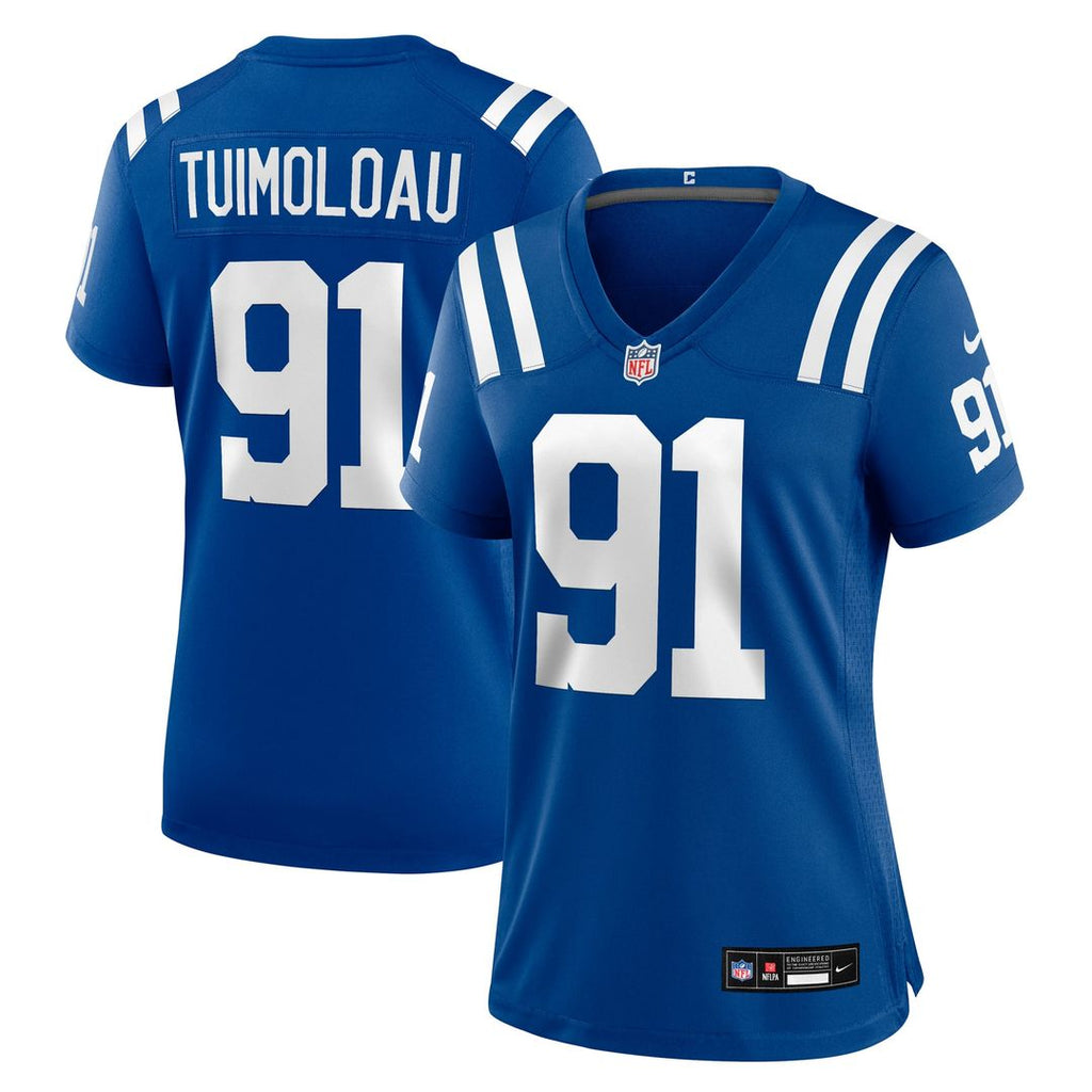 Women's Nike Indianapolis Colts JT Tuimoloau Royal Team Game NFL Jersey