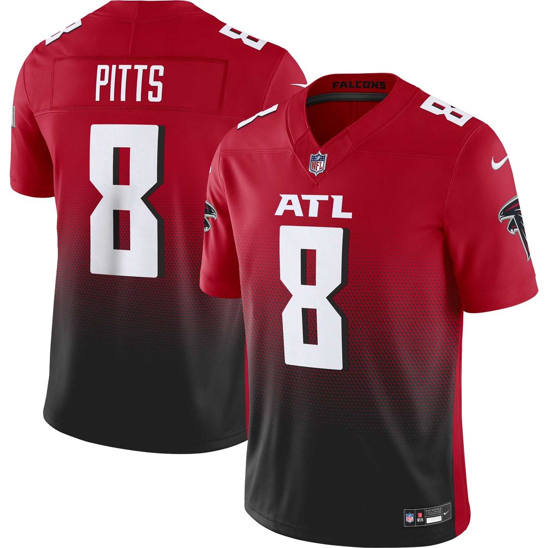 Men's Nike Atlanta Falcons Kyle Pitts Red Vapor F.U.S.E. Limited NFL Jersey