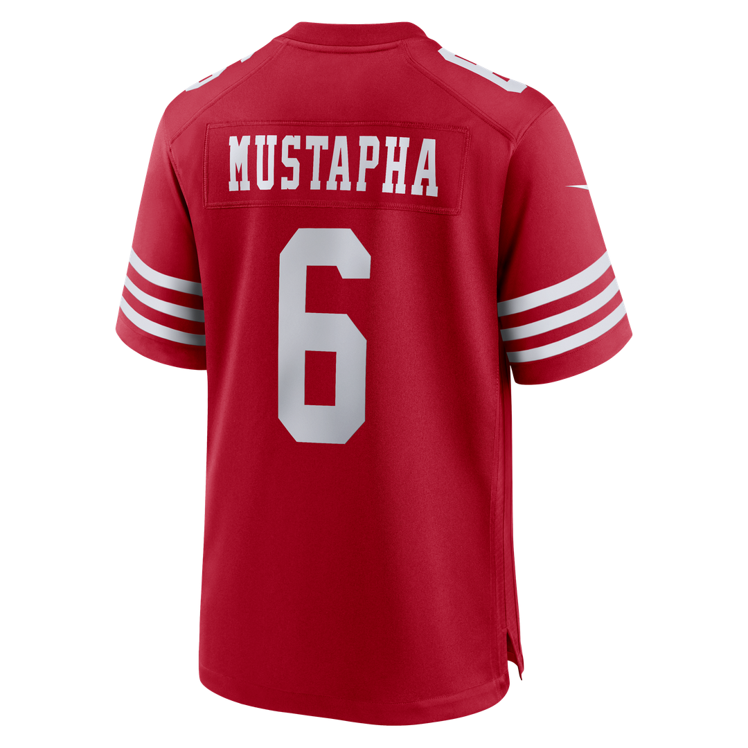 Men's Nike San Francisco 49ers Malik Mustapha Scarlet Game NFL Jersey