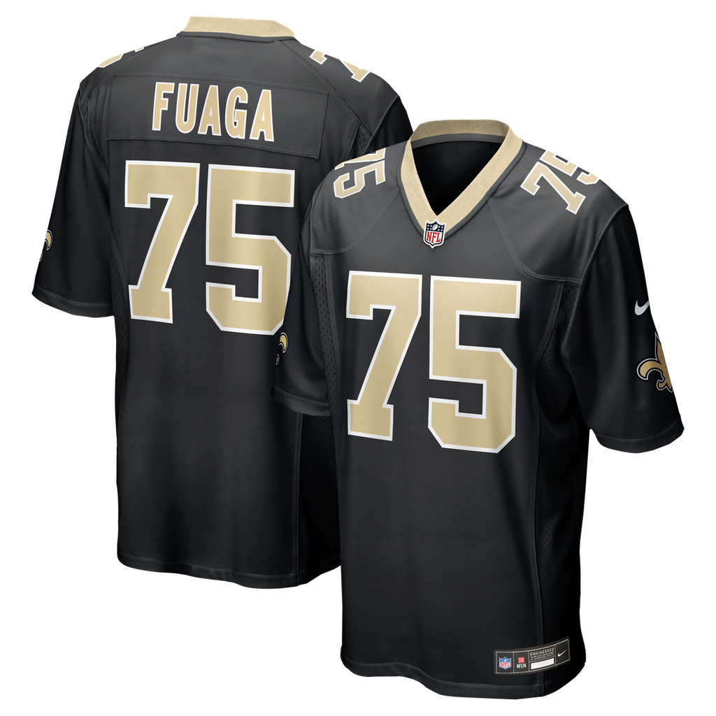 Men's Nike New Orleans Saints Taliese Fuaga Black Game NFL Jersey