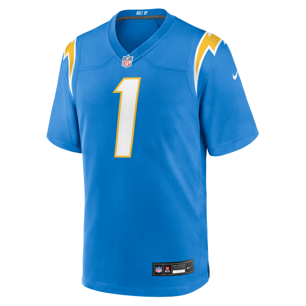 Men's Nike Los Angeles Chargers Akheem Mesidor Powder Blue 2026 NFL Draft First Round Pick No. 22 Team Game NFL Jersey