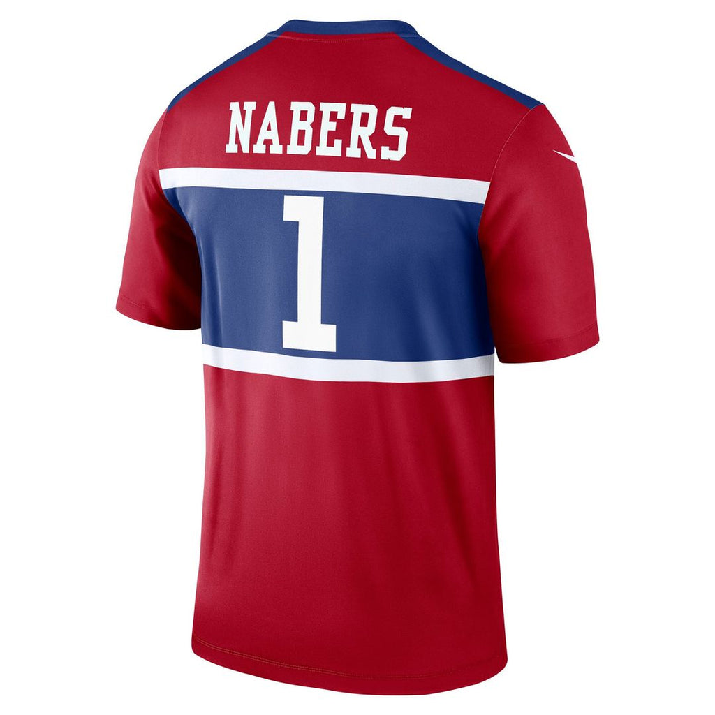 Men's Nike New York Giants Malik Nabers Red Legend Player NFL Performance Top