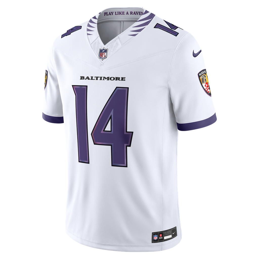 Men's Nike Baltimore Ravens Kyle Hamilton White Vapor F.U.S.E. Stitched Limited NFL Jersey