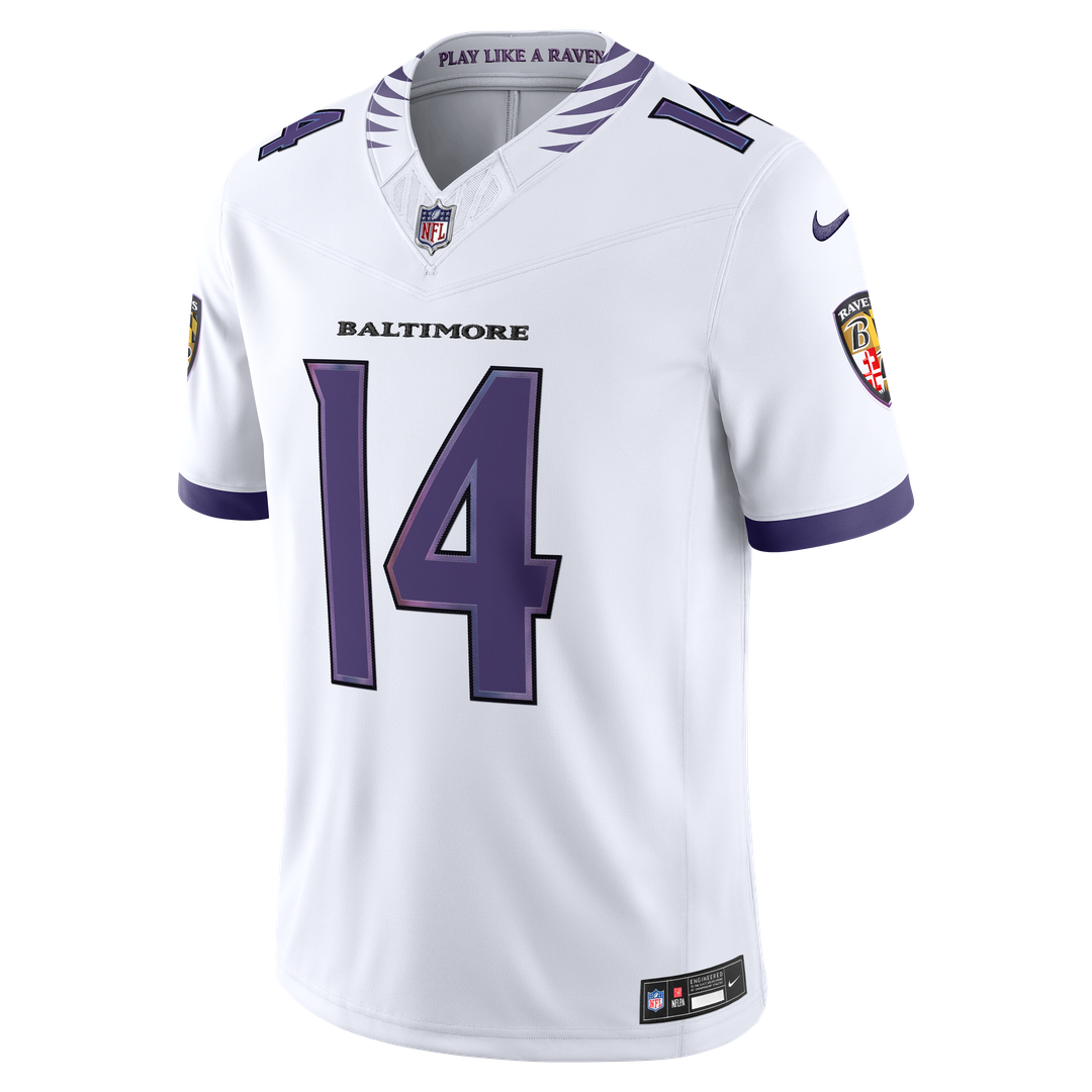 Men's Nike Baltimore Ravens Kyle Hamilton White Vapor F.U.S.E. Stitched Limited NFL Jersey