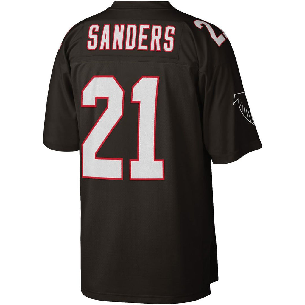 Men's Mitchell & Ness Atlanta Falcons Deion Sanders White Legacy Replica NFL Jersey