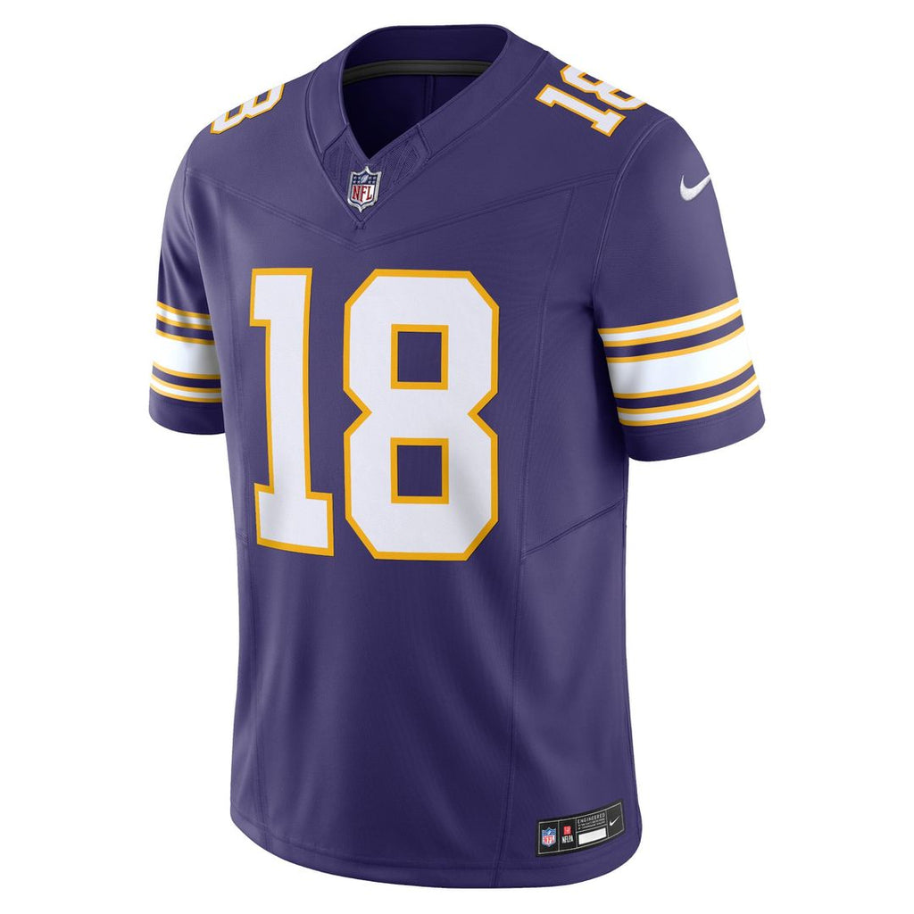 Men's Nike Minnesota Vikings Justin Jefferson Purple Vapor F.U.S.E. Limited NFL Jersey