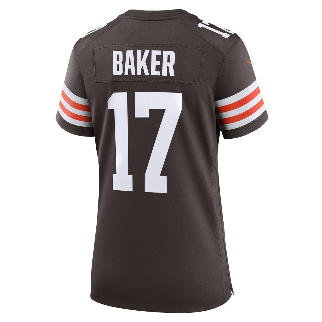 Women's Nike Cleveland Browns Jerome Baker Brown Team Game NFL Jersey