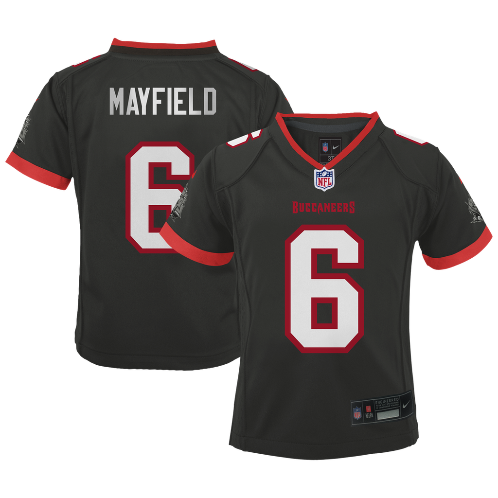 Preschool Nike Tampa Bay Buccaneers Baker Mayfield Pewter Alternate Game NFL Jersey