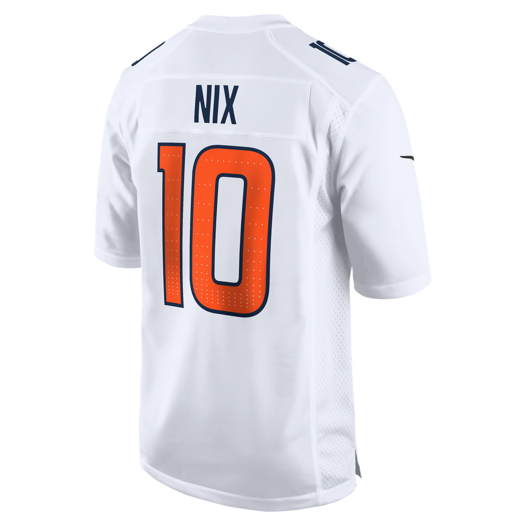 Men's Nike Denver Broncos Bo Nix White Tundra Fashion Game NFL Jersey