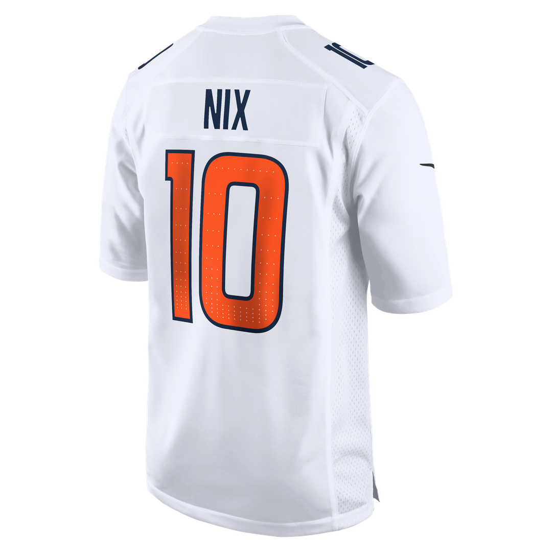 Men's Nike Denver Broncos Bo Nix White Tundra Fashion Game NFL Jersey