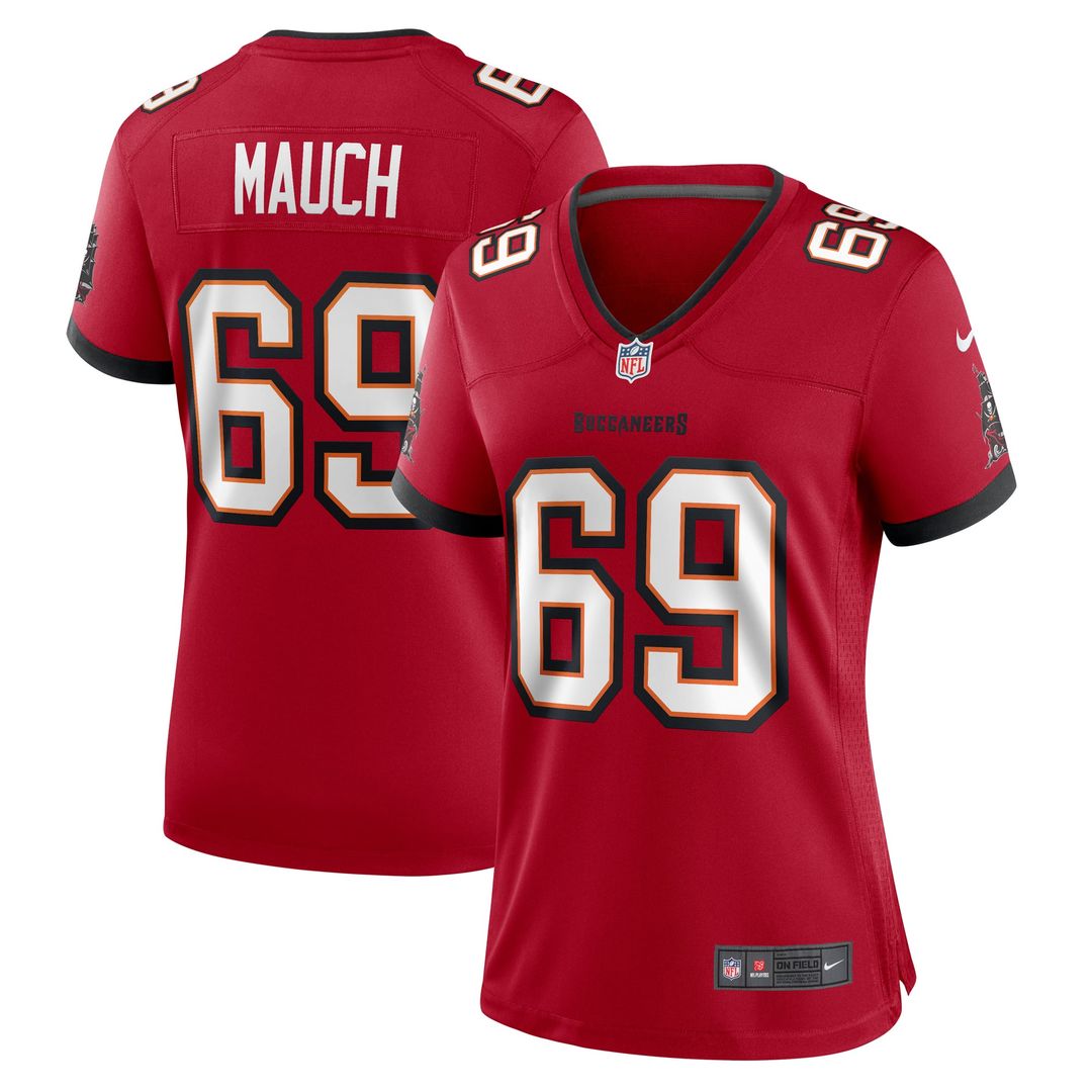 Women's Nike Tampa Bay Buccaneers Cody Mauch Red Game NFL Jersey