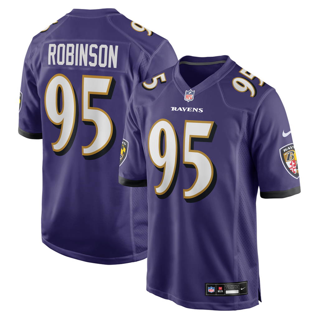 Men's Nike Baltimore Ravens Tavius Robinson Purple Team Game NFL Jersey