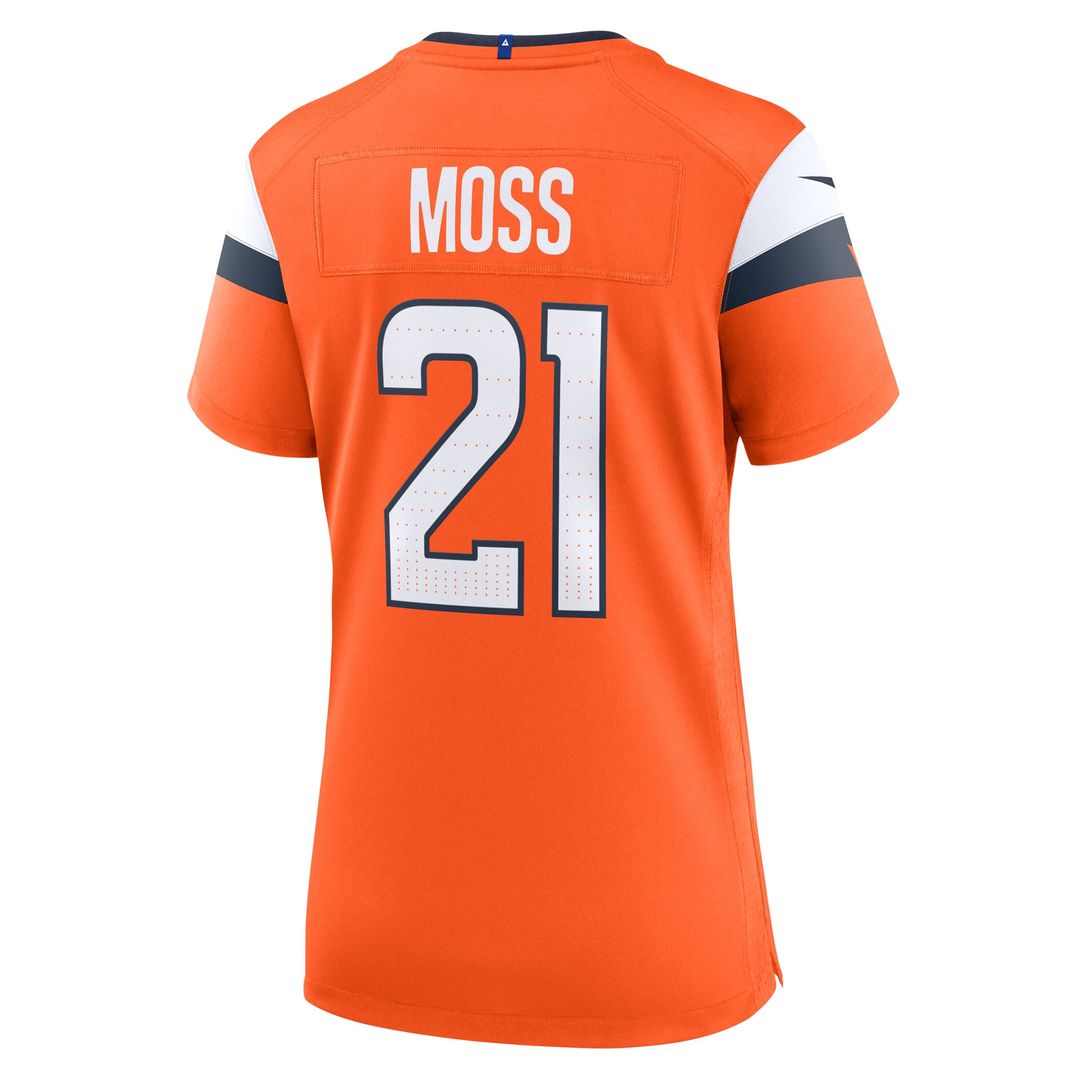 Women's Nike Denver Broncos Riley Moss Orange Team Game NFL Jersey