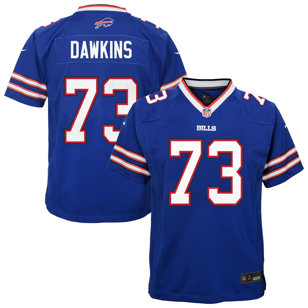 Youth Nike Buffalo Bills Dion Dawkins Royal Team Game NFL Jersey