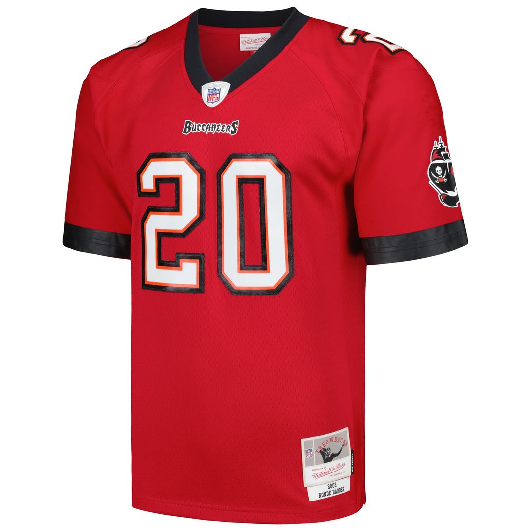 Men's Mitchell & Ness Tampa Bay Buccaneers Ronde Barber Red Legacy Replica NFL Jersey