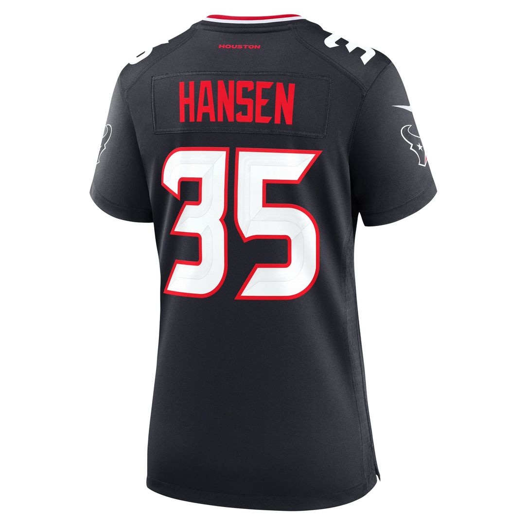 Women's Nike Houston Texans Jake Hansen Navy Team Game NFL Jersey