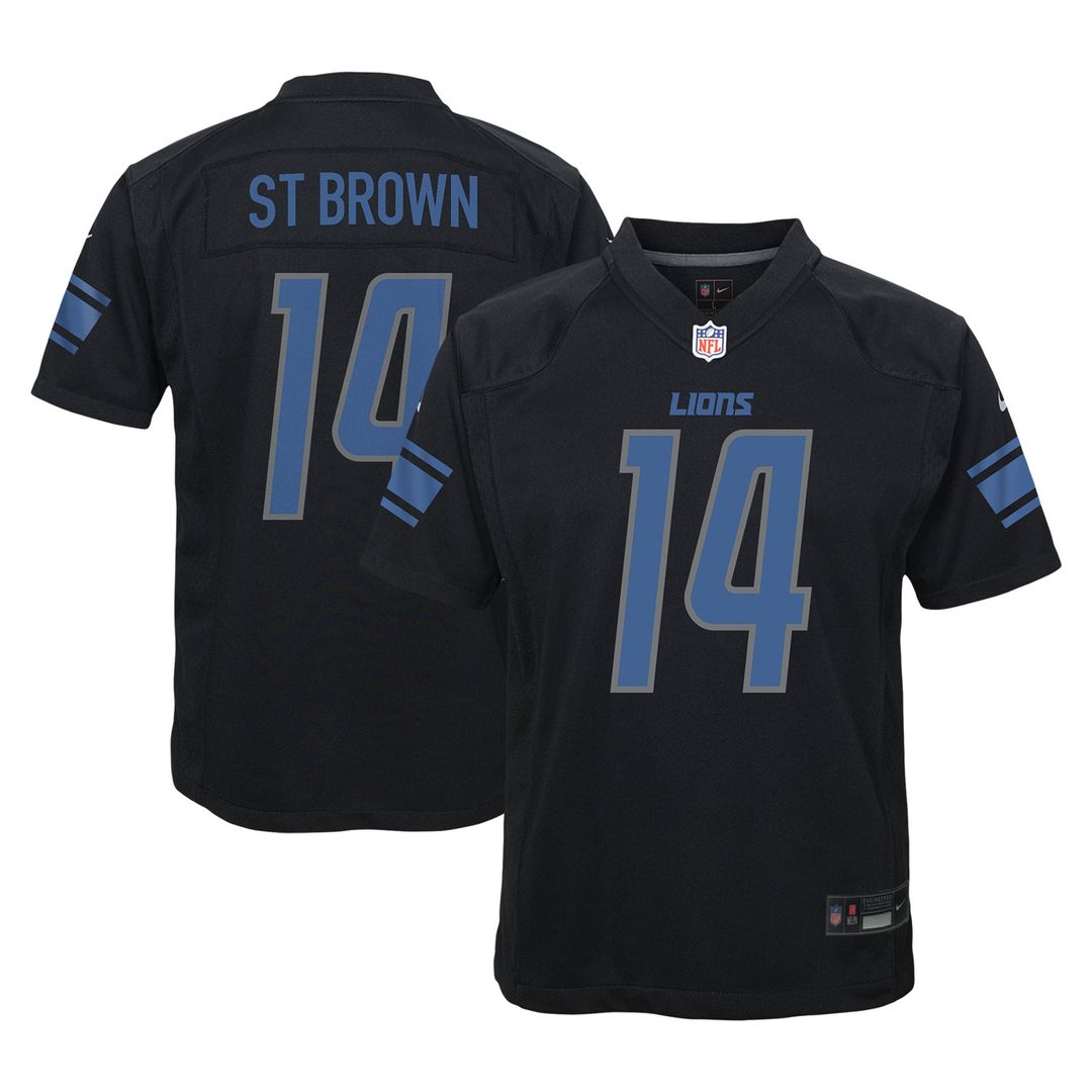 Youth Nike Detroit Lions Amon-Ra St. Brown Black Game NFL Jersey