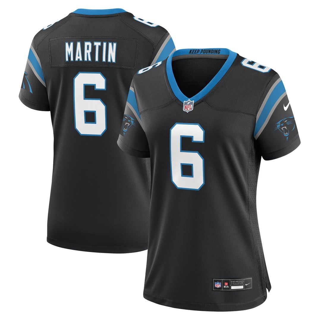 Women's Nike Carolina Panthers Sam Martin Black Team Game NFL Jersey