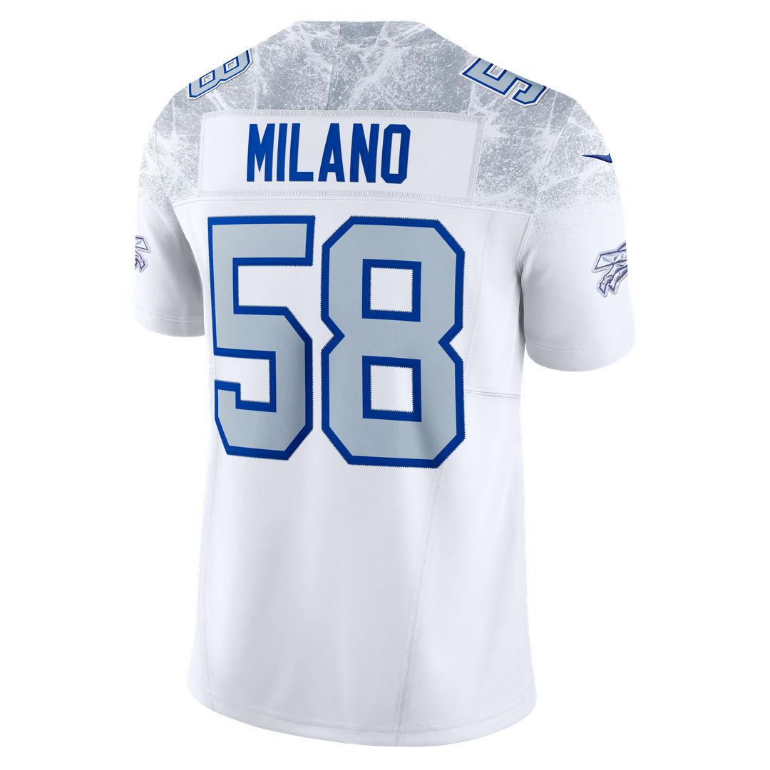Men's Nike Buffalo Bills Matt Milano White 2025 Rivalries Collection Stitched Limited NFL Jersey