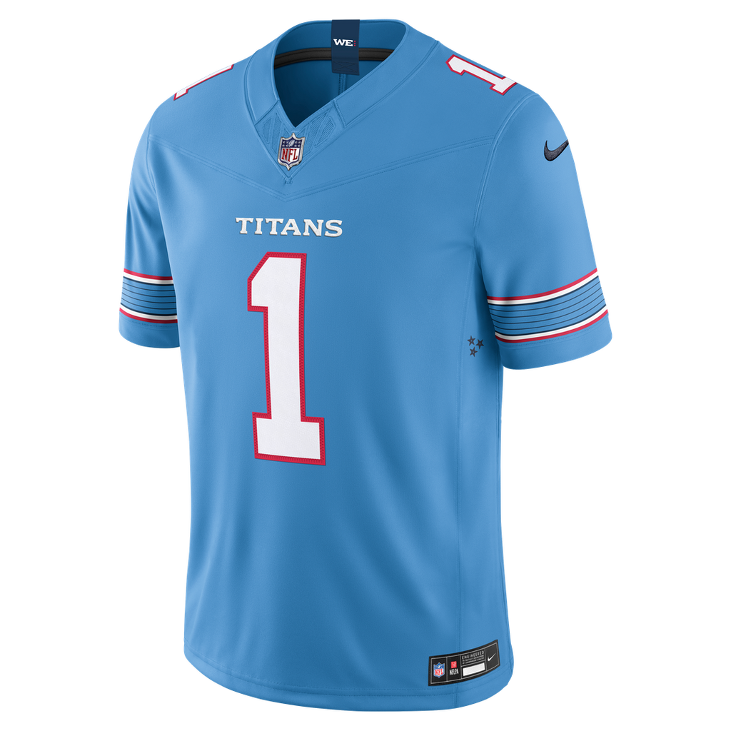 Men's Nike Tennessee Titans Cameron Ward Light Blue Vapor F.U.S.E. Stitched Limited NFL Jersey