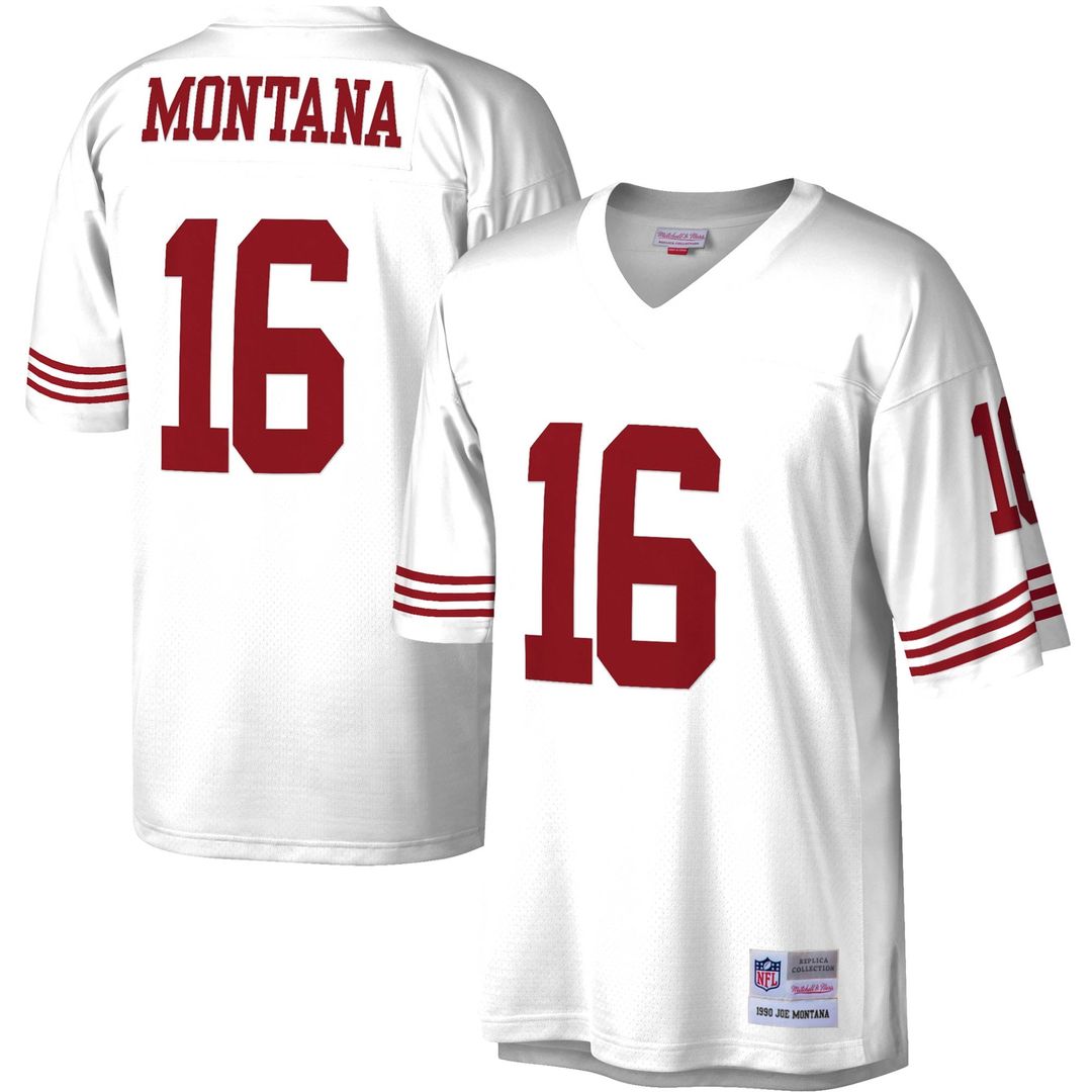 Men's Mitchell & Ness San Francisco 49ers Joe Montana Scarlet Legacy Replica NFL Jersey