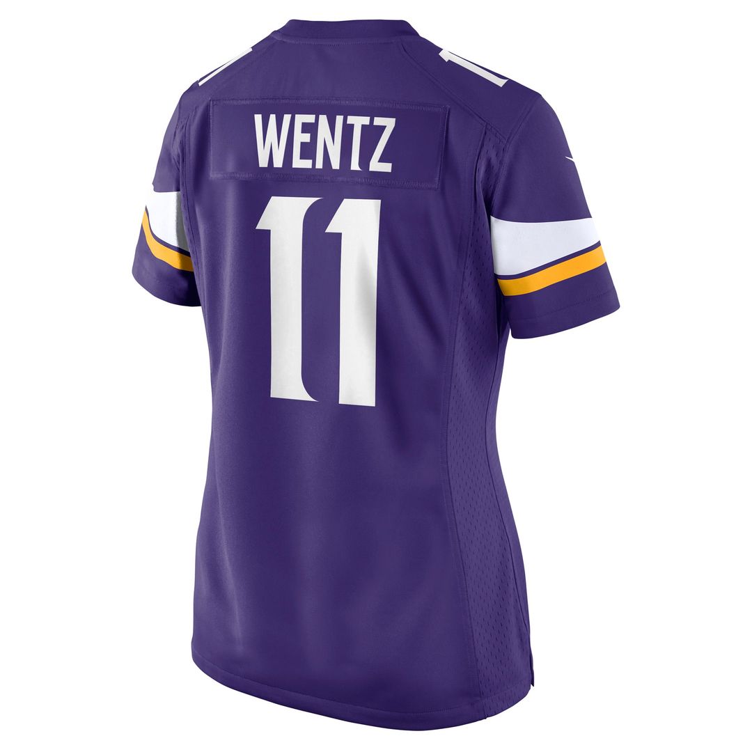 Women's Nike Minnesota Vikings Carson Wentz Purple Team Game NFL Jersey