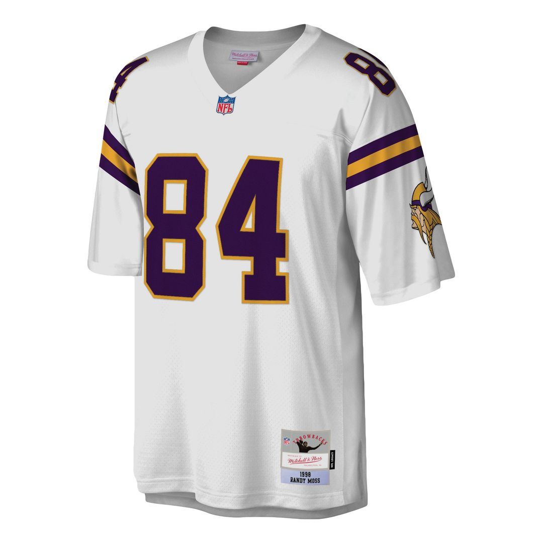 Men's Mitchell & Ness Minnesota Vikings Randy Moss Purple Legacy Replica NFL Jersey