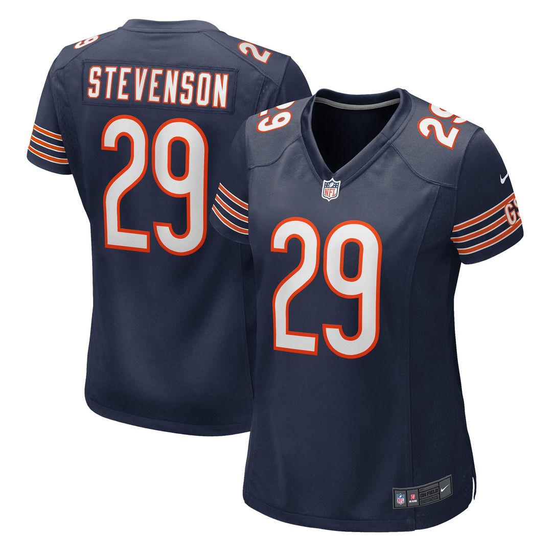 Women's Nike Chicago Bears Tyrique Stevenson Navy Game NFL Jersey