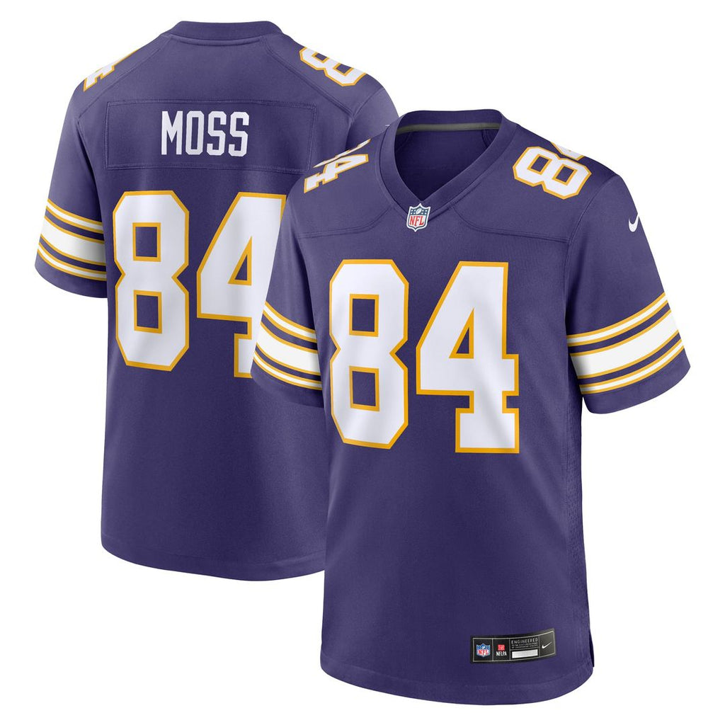 Men's Nike Minnesota Vikings Randy Moss Purple Classic Retired Player Game NFL Jersey