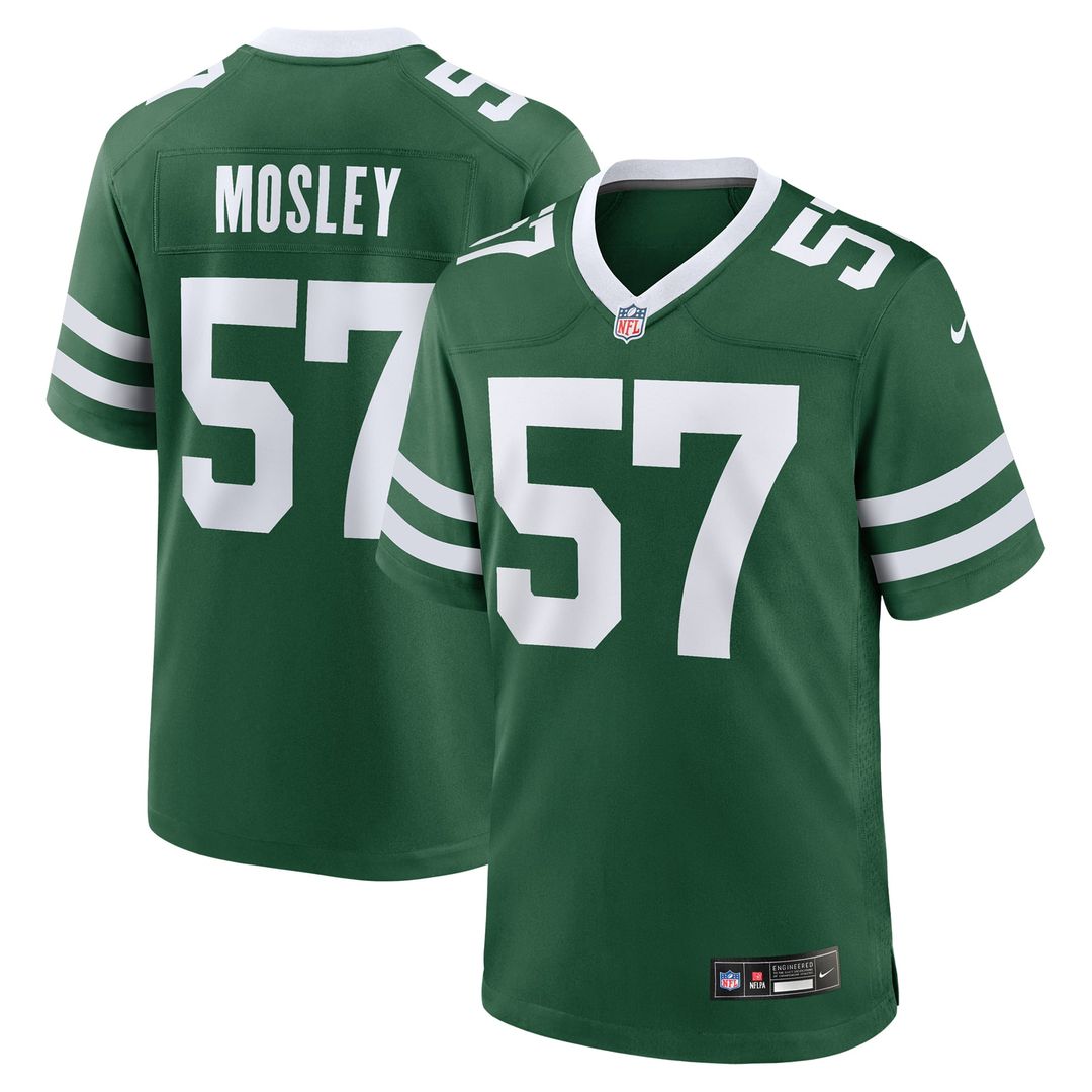 Men's Nike New York Jets C.J. Mosley Legacy Green Team Game NFL Jersey