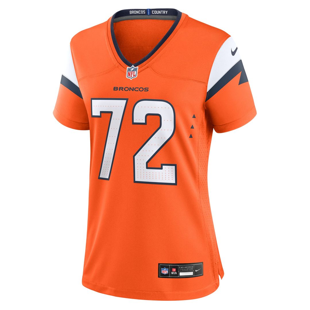 Women's Nike Denver Broncos Garett Bolles Orange Team Game NFL Jersey