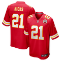Men's Nike Kansas City Chiefs Jaden Hicks Red Game NFL Jersey