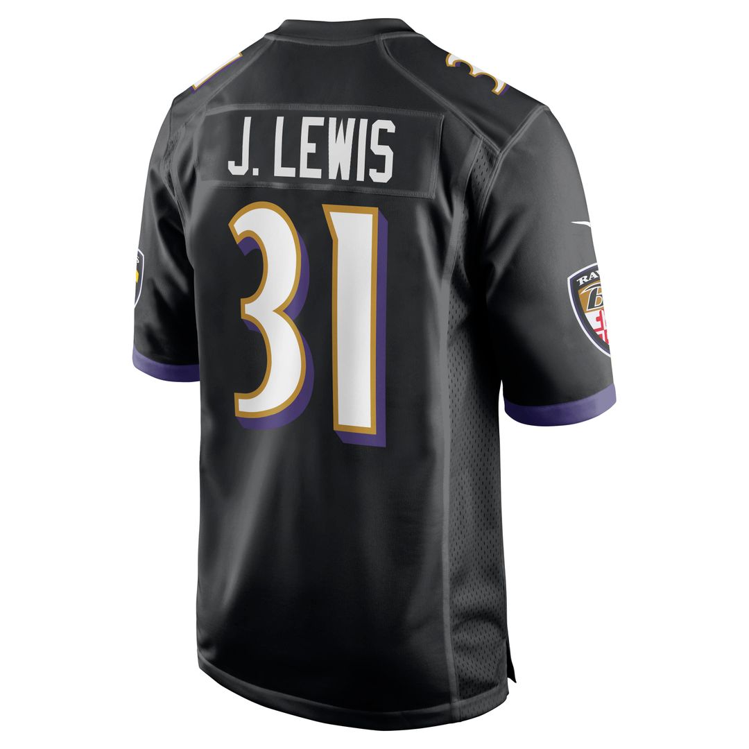 Men's Nike Baltimore Ravens Jamal Lewis Black Retired Player Alternate Game NFL Jersey