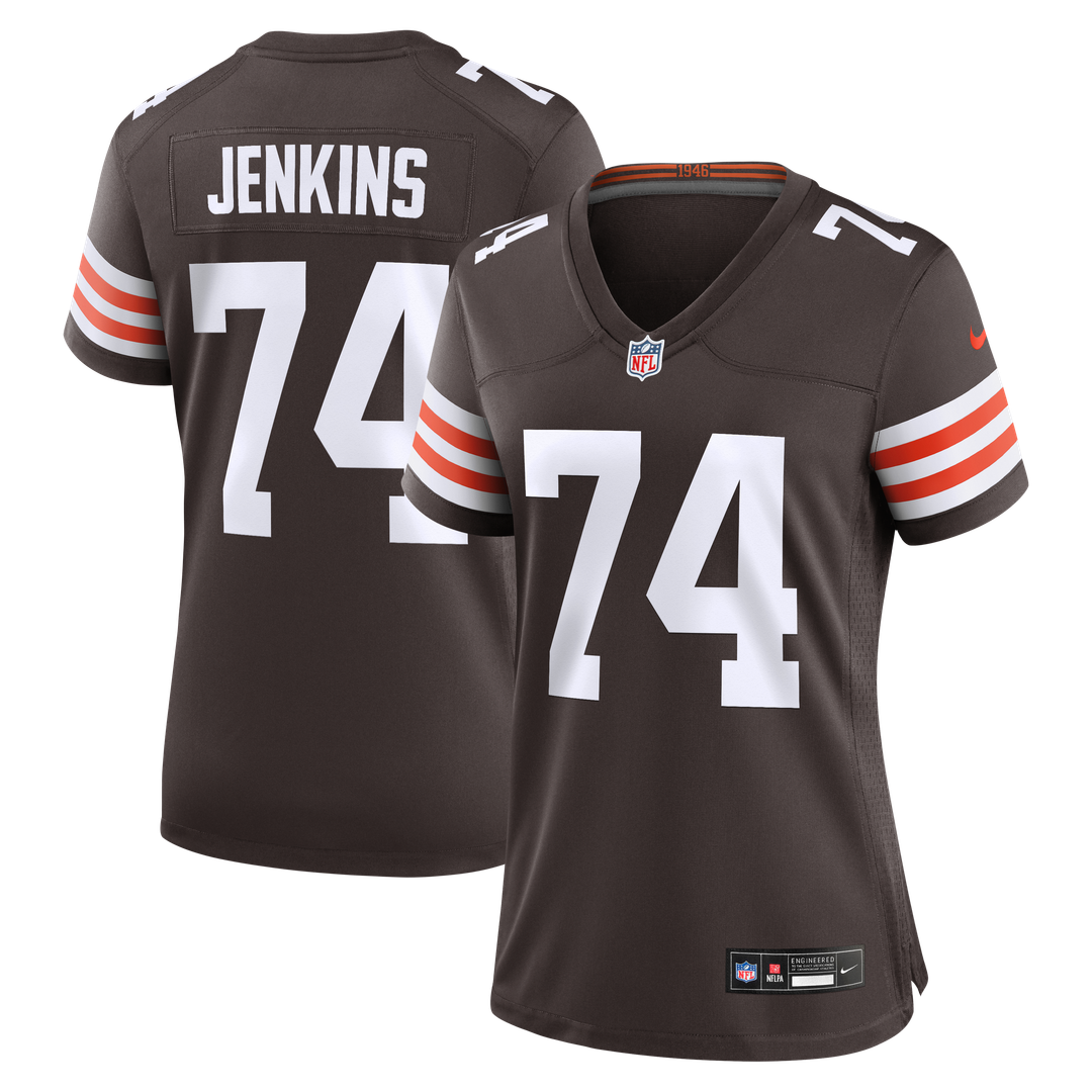 Women's Nike Cleveland Browns Elgton Jenkins Brown Team Game NFL Jersey