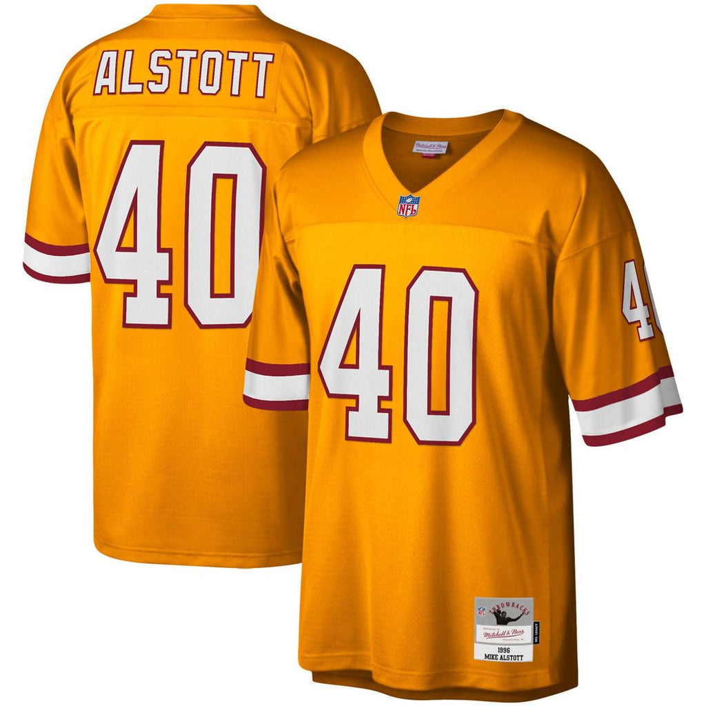 Men's Big & Tall Mitchell & Ness Tampa Bay Buccaneers Mike Alstott Orange 1996 Retired Player Replica NFL Jersey